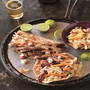Beer Braised Spicy Beef Tacos